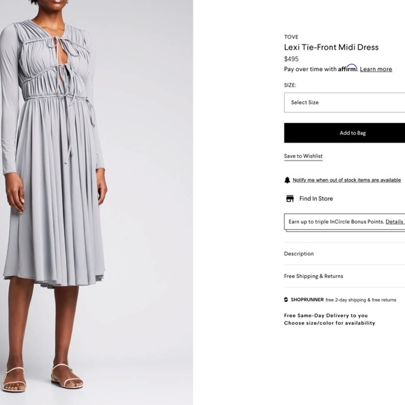 Brand New TOVE dreamy dress - Picture 2 of 6